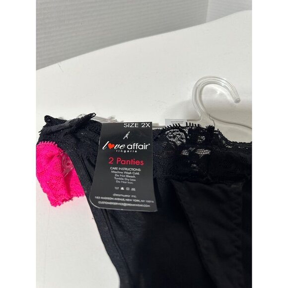 Love Affair 2 pack Lace waistband thongs plus size 3X NWT - Picture 4 of 4
